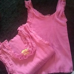 NWOT pink lace tank top (multiple available)